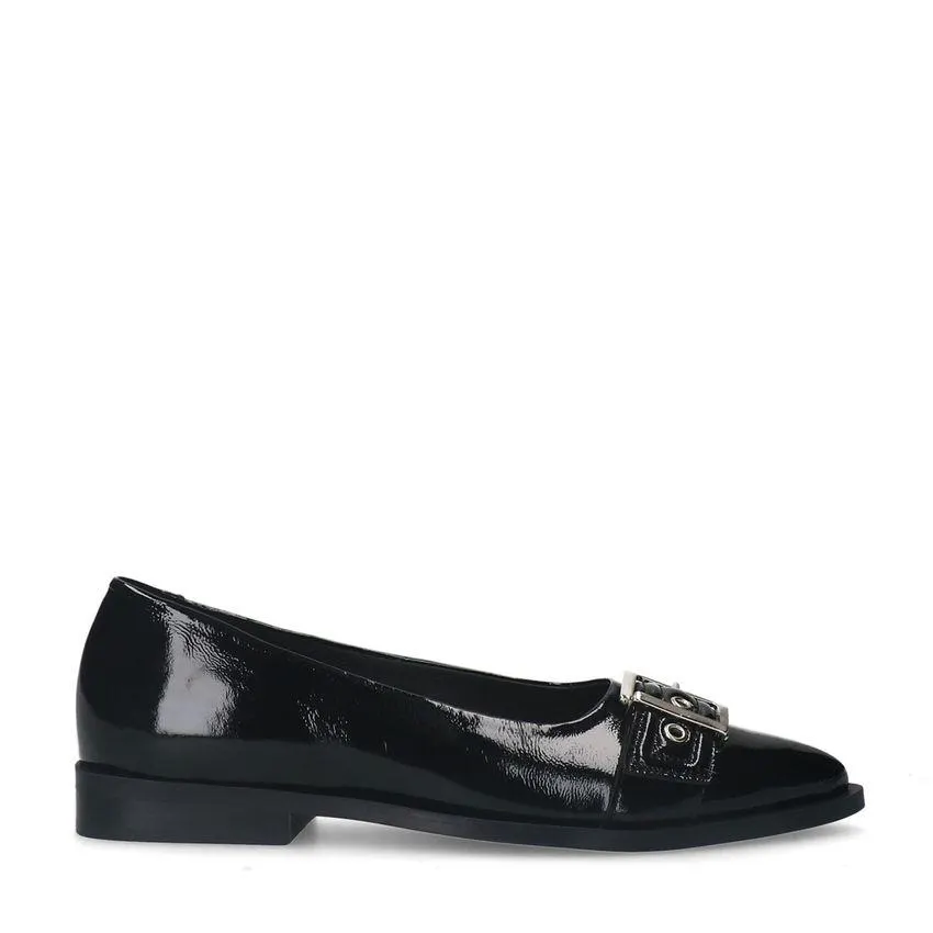 Zwarte lakleren loafers