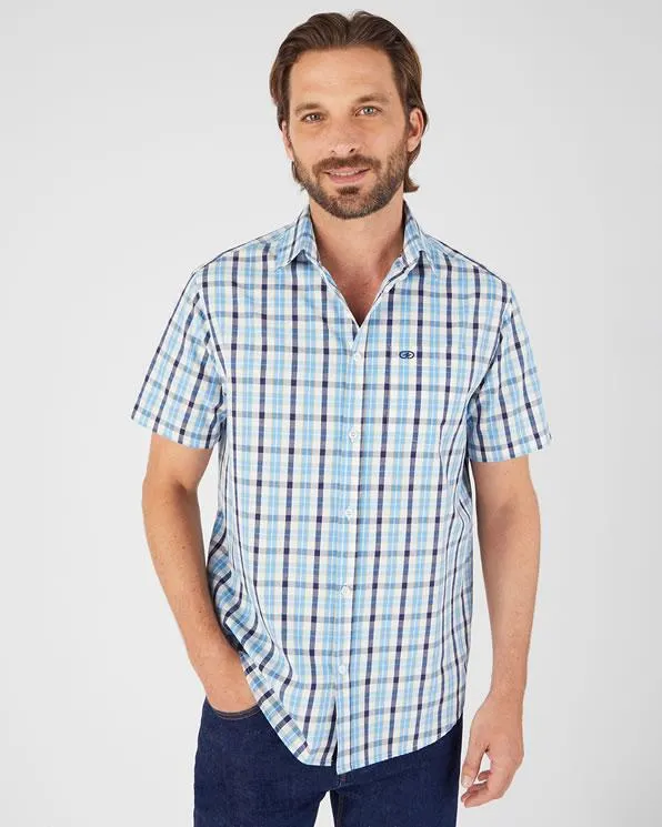 Geruit overhemd in popeline van zuiver katoen