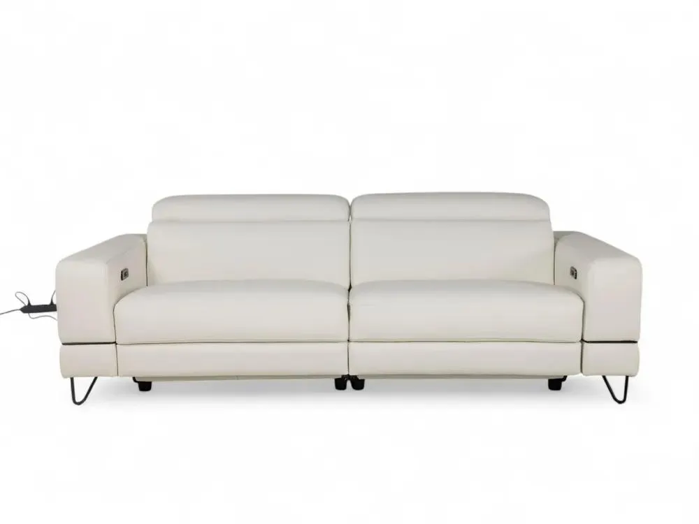 3-zit met elektr. relaxen PAUL - Bianco Puro