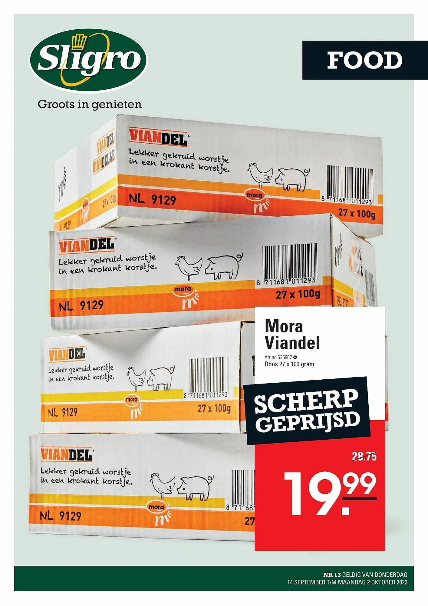 Sligro Food folder van 12 september tot 2 oktober 2023 - folder pagina 1