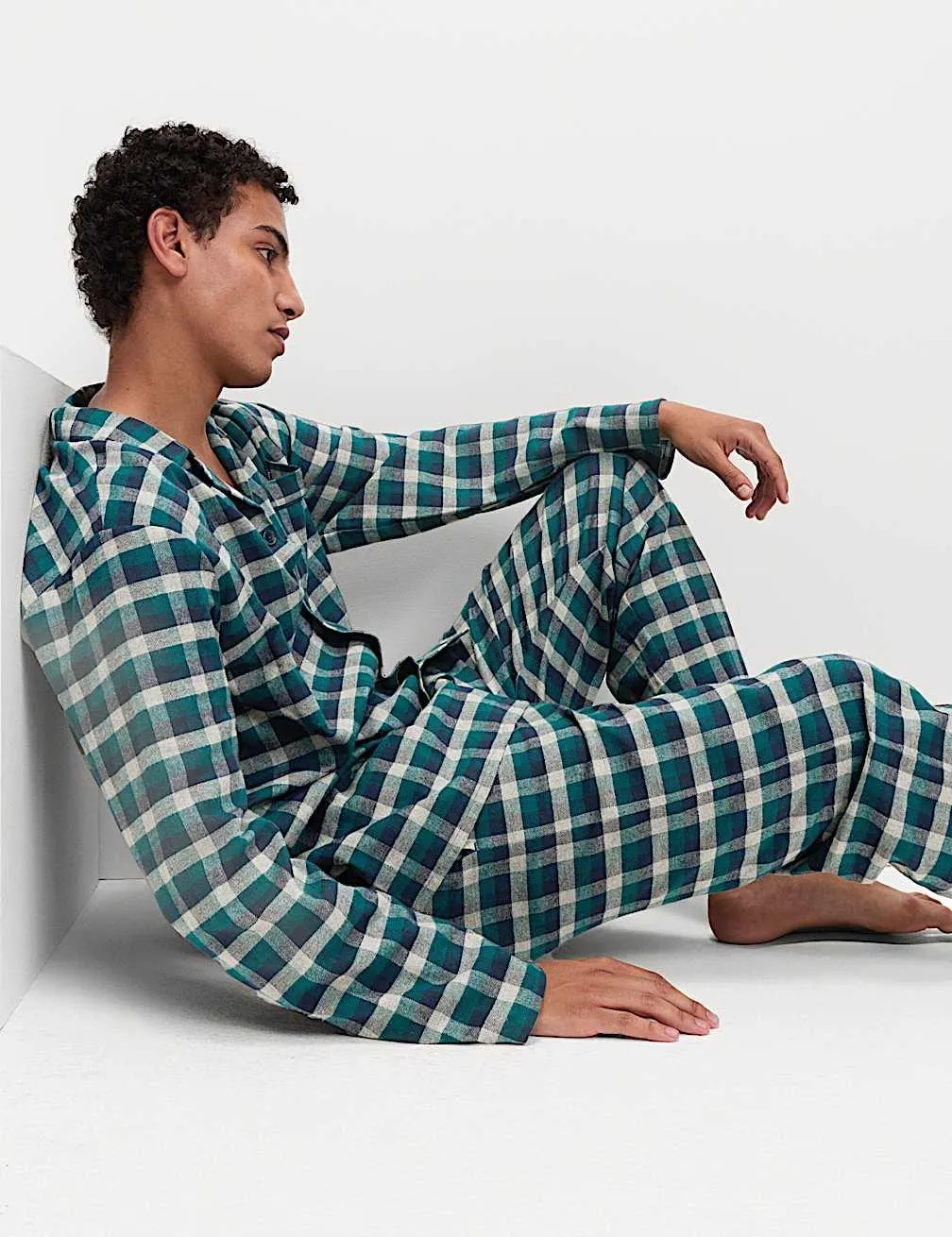 Brushed Cotton Checked Pyjama Set