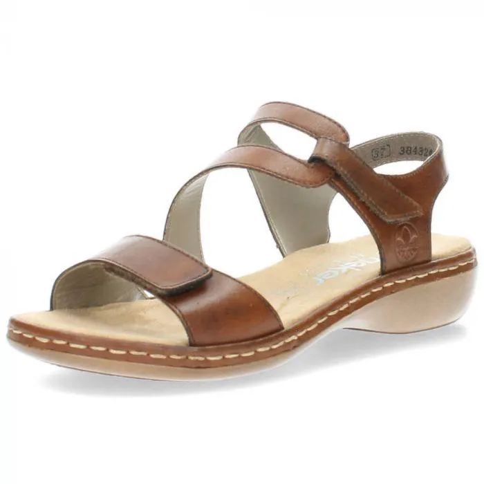 Cognac sandalen