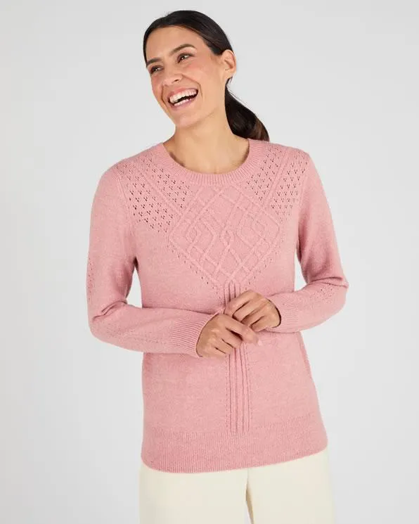 Thermolactyl trui met stekenpatroon