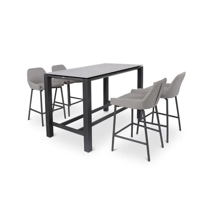 Concept bartafel | lava aluminium | beton look keramiek