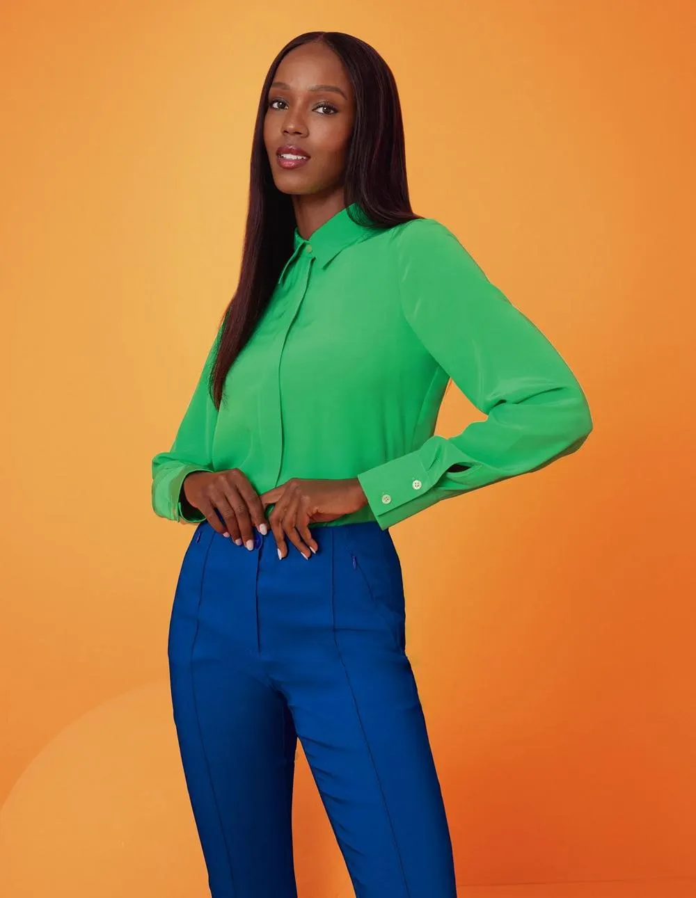 Klassieke blouse met lange mouwen