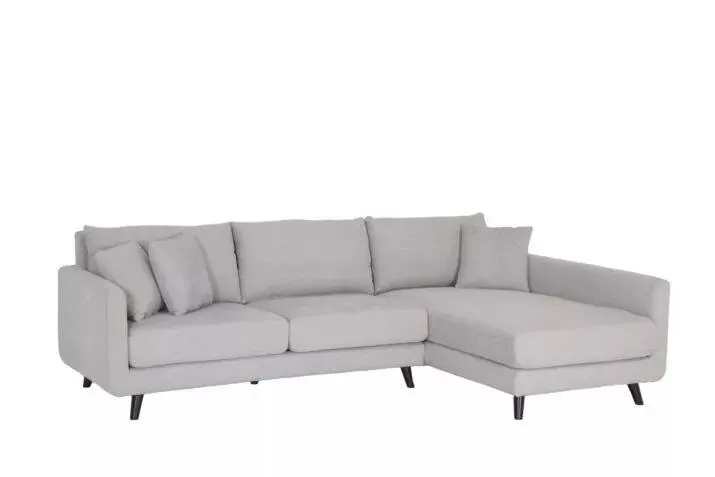 Hoeksalon Pretorio stof grijs