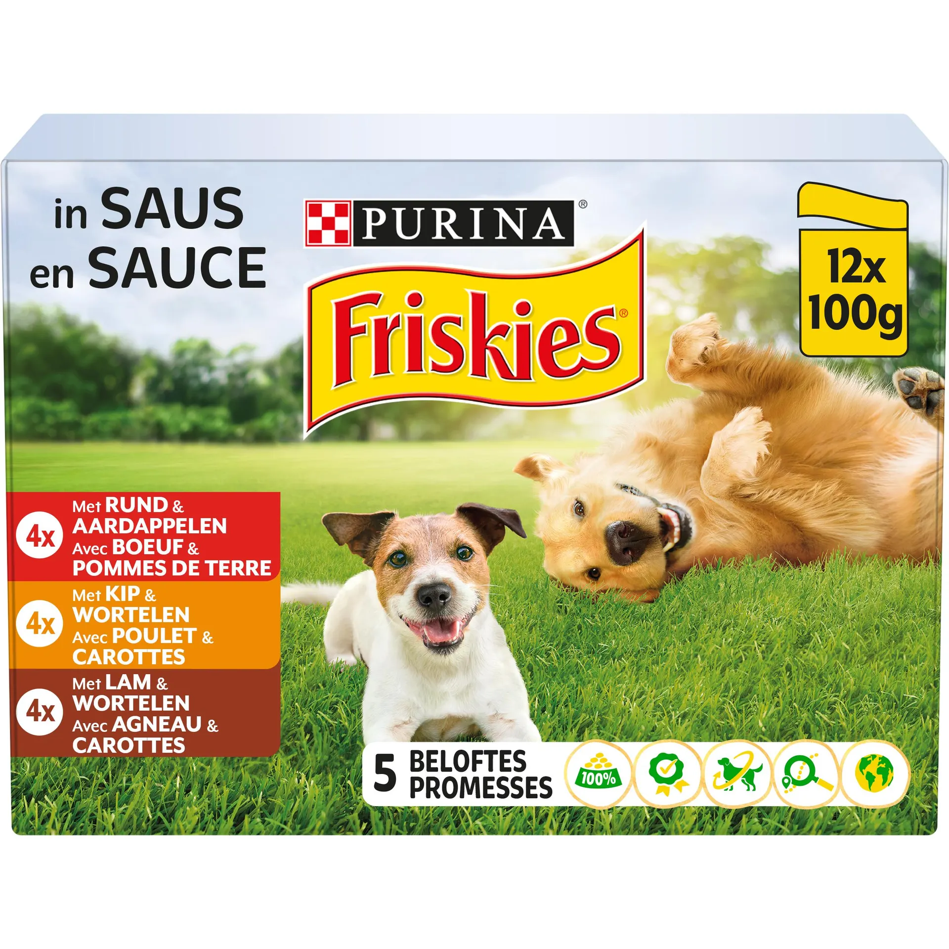 Friskies dog wet multi-pack kip 12x100g