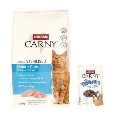 animonda Carny 1,75 kg + friandises Adult Meat Yummies 50 g en cadeau !