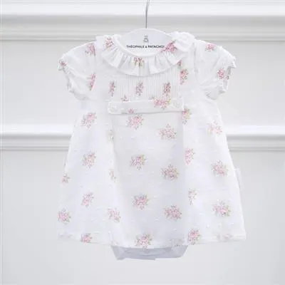 Jurk en body Théophile & Patachou - Roze bloemen