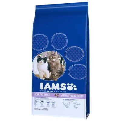 10kg/15kg IAMS Dry Cat Food - 10% Off! *