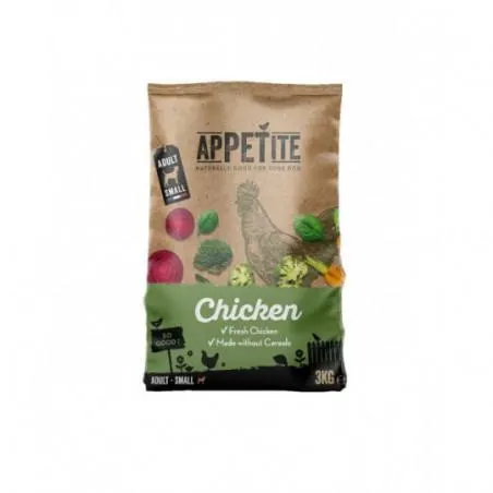APPETITE CROQUETTES SANS CÉRÉALES PETIT CHIEN POULET ADULTE 3KG