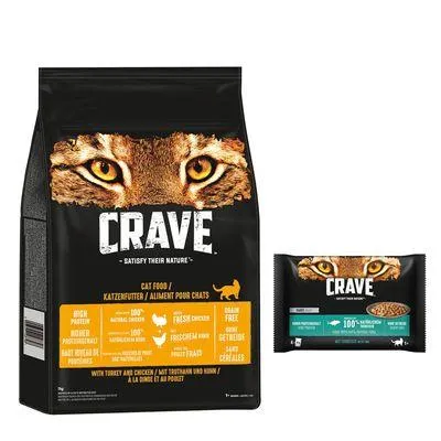 Crave Adult 7 kg + sachets thon en sauce 4 x 85 g : 15 % de remise !