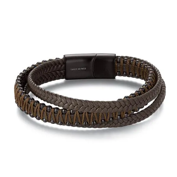 Armband in edelstaal, gevlochten ontwerp