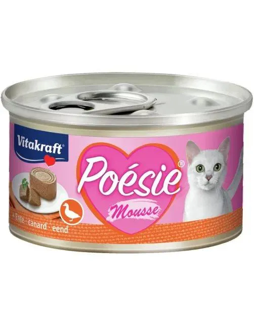 Vitakraft Poésie Mousse Blikje 85 g - Kattenvoer - Eend