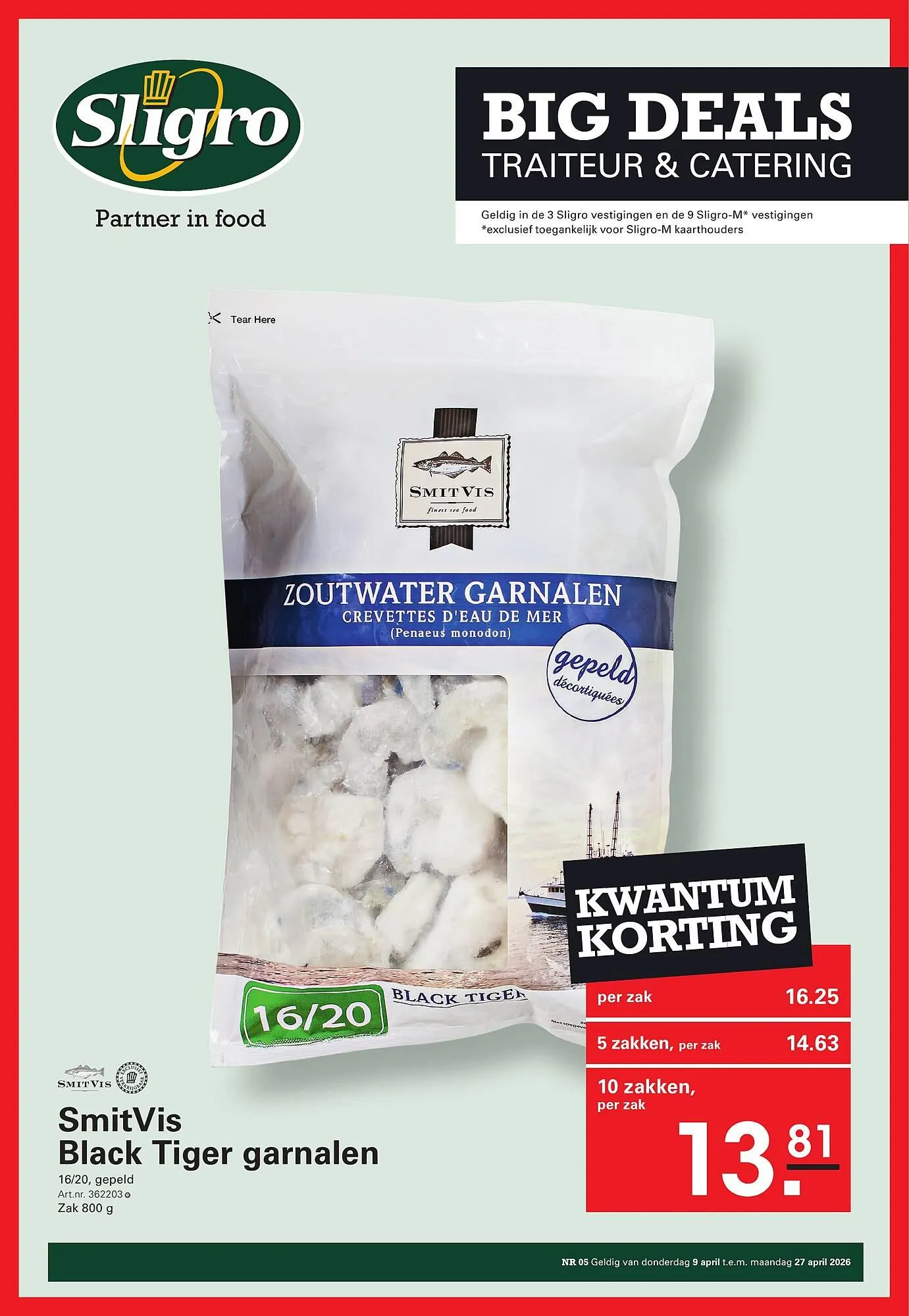 Sligro folder van 9 april tot 27 april 2026 - folder pagina 1