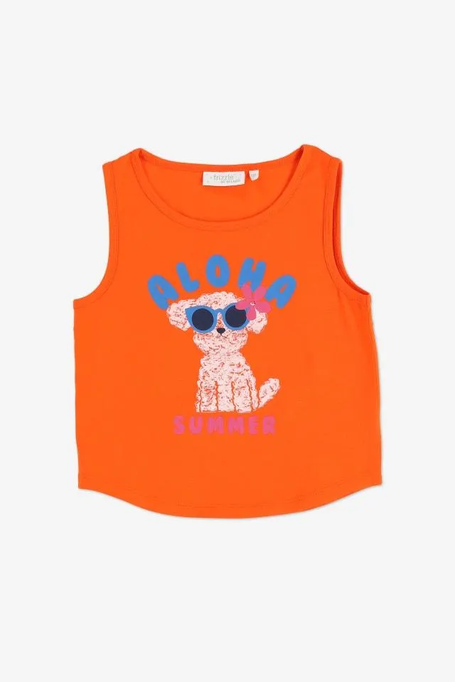 Oranje top 'Aloha summer'