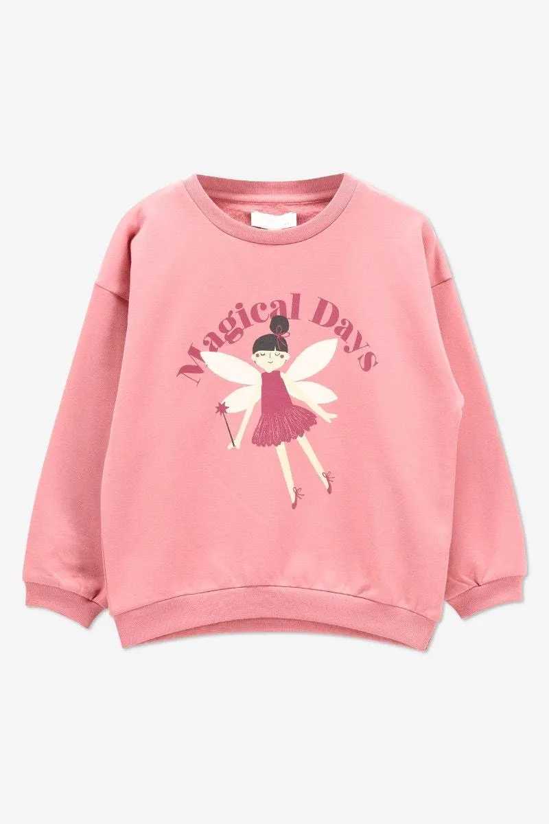 Donkerroze sweater Magical Days