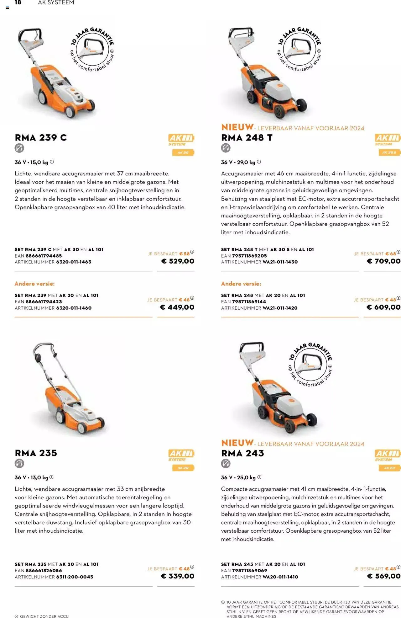 Aveve Gids tuinmachines van 8 april tot 31 december 2024 - folder pagina 18