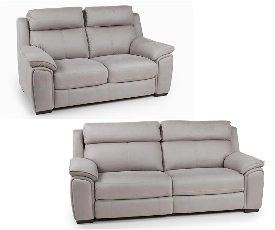 Saloncombinatie: 2,5-zit met 2 elektrische relaxen + 2-zit