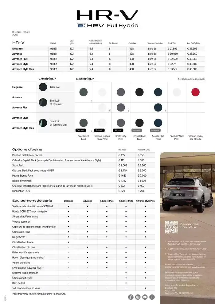 Honda HR-V E:HEV — Liste De Prix van 18 november tot 18 november 2025 - folder pagina 2