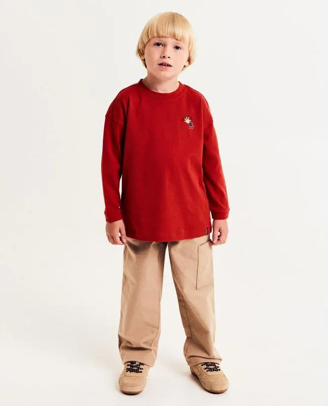 Lichtbruine broek, loose fit