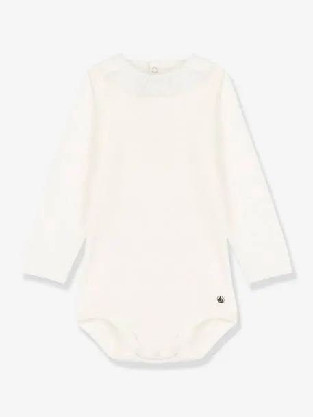 Body manches longues à collerette en coton bio PETIT BATEAU