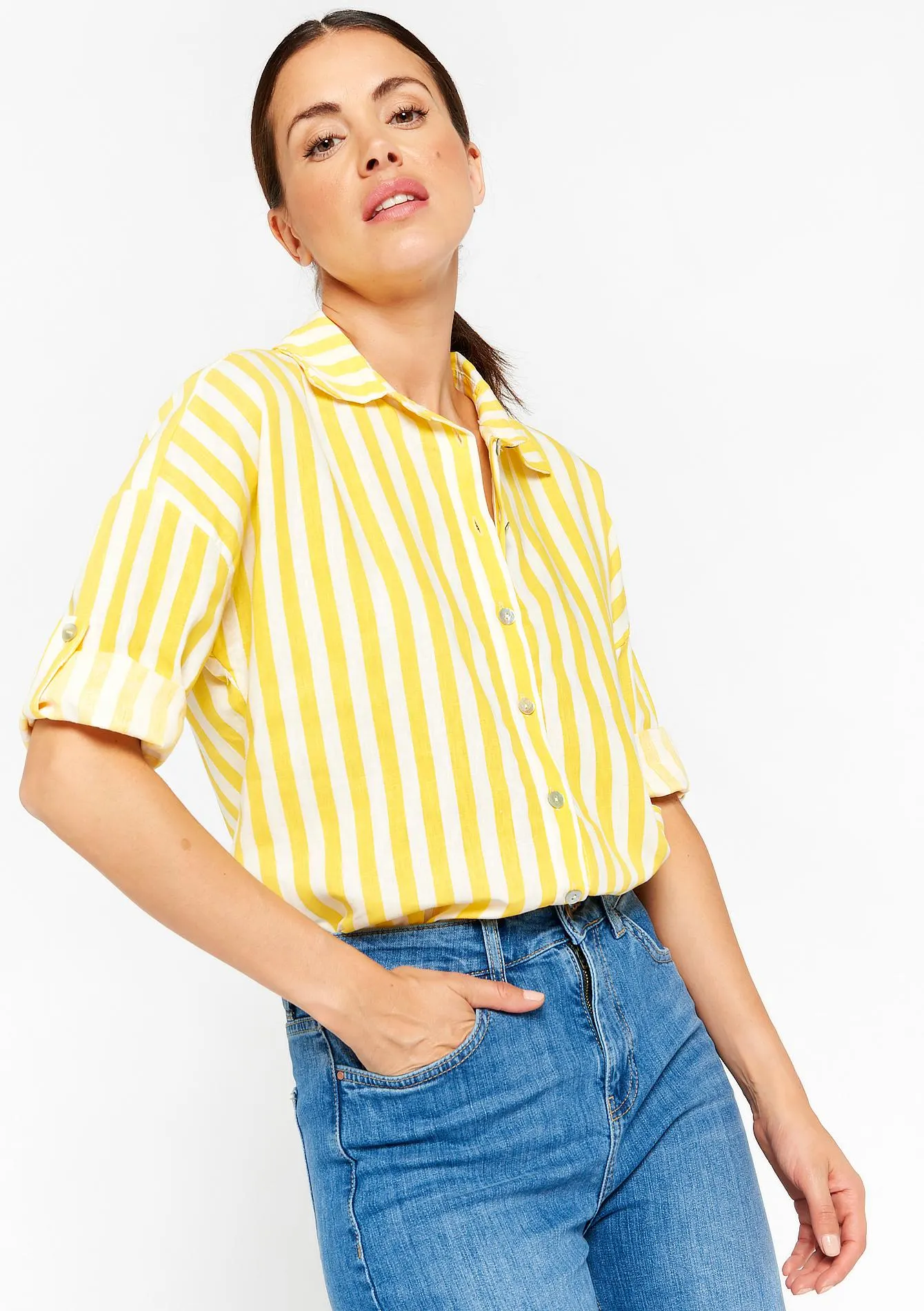 Striped linen shirt
