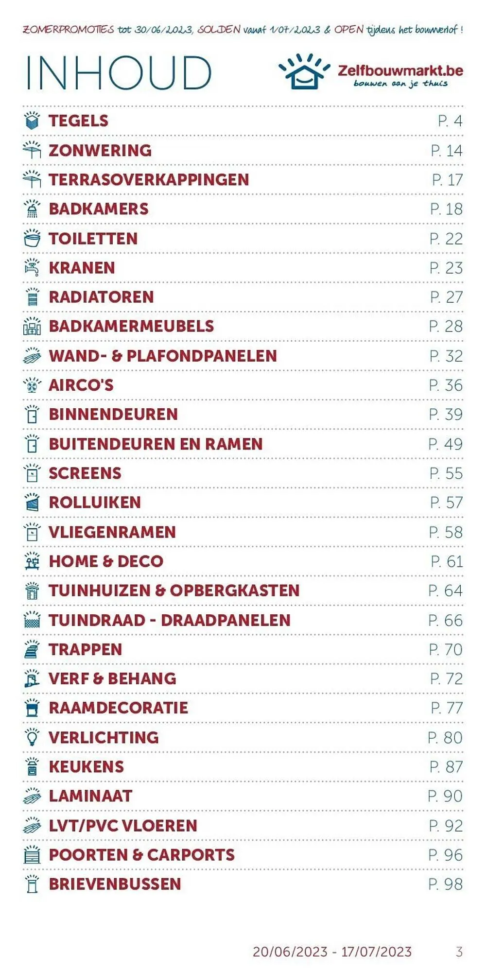 Zelfbouwmarkt folder van 20 juni tot 17 juli 2023 - folder pagina 3
