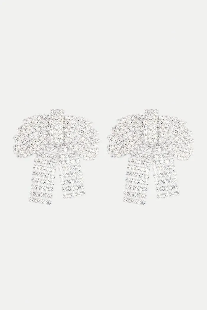 Oorbellen strik met steentjes