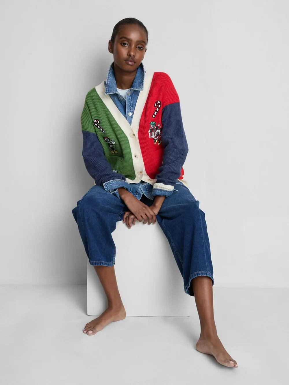 Gilet de Noël Disney Mickey Mouse et Minnie Mouse