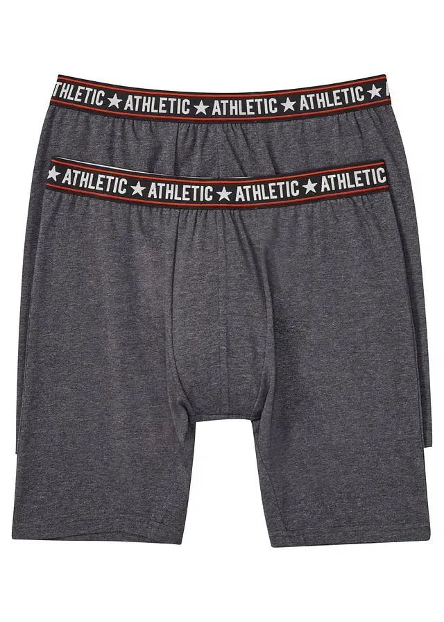 Lot de 2 boxers longs coton