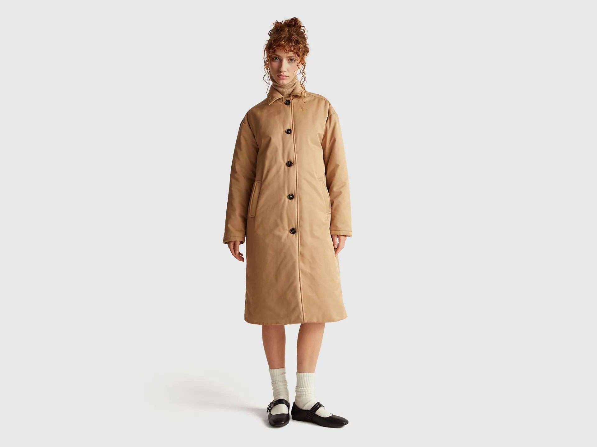 Lange Jacke mit leichter Wattierung