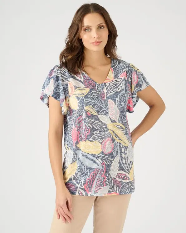 T-shirt in getextureerd tricot