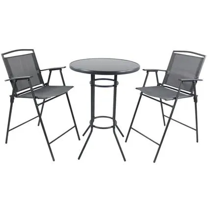 Set De Meubles De Jardin Garlos H. 108 X L. 70 X P. 70 Cm Anthracite