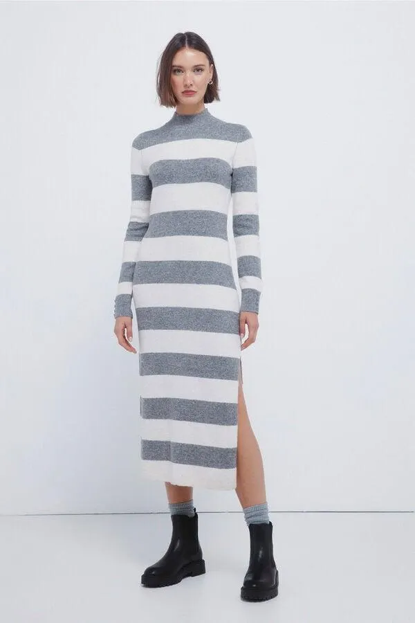 Vestido midi punto rayas kodak