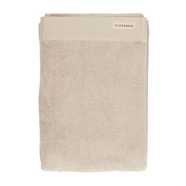 Handdoek, Recycled katoen, Licht zand, 70 x 140 cm