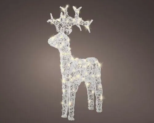Lumineo 491446 Led Rendier Zacht Acryl Reindeer Steady - 57,5 x 18 x 89 cm