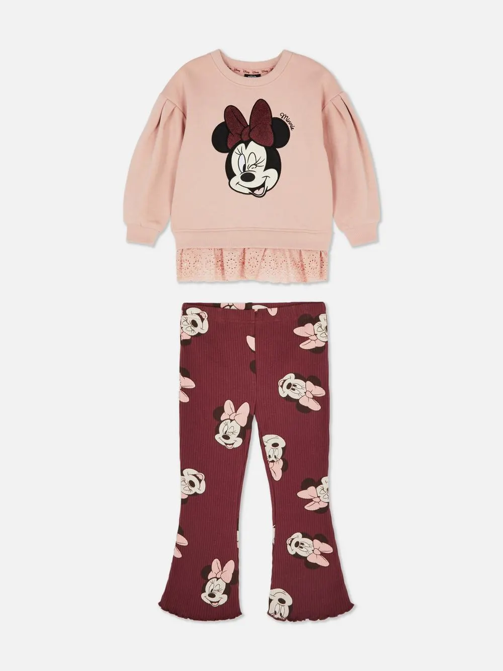 18 mois–8 ans | Sweat-shirt à volants et legging Disney Minnie