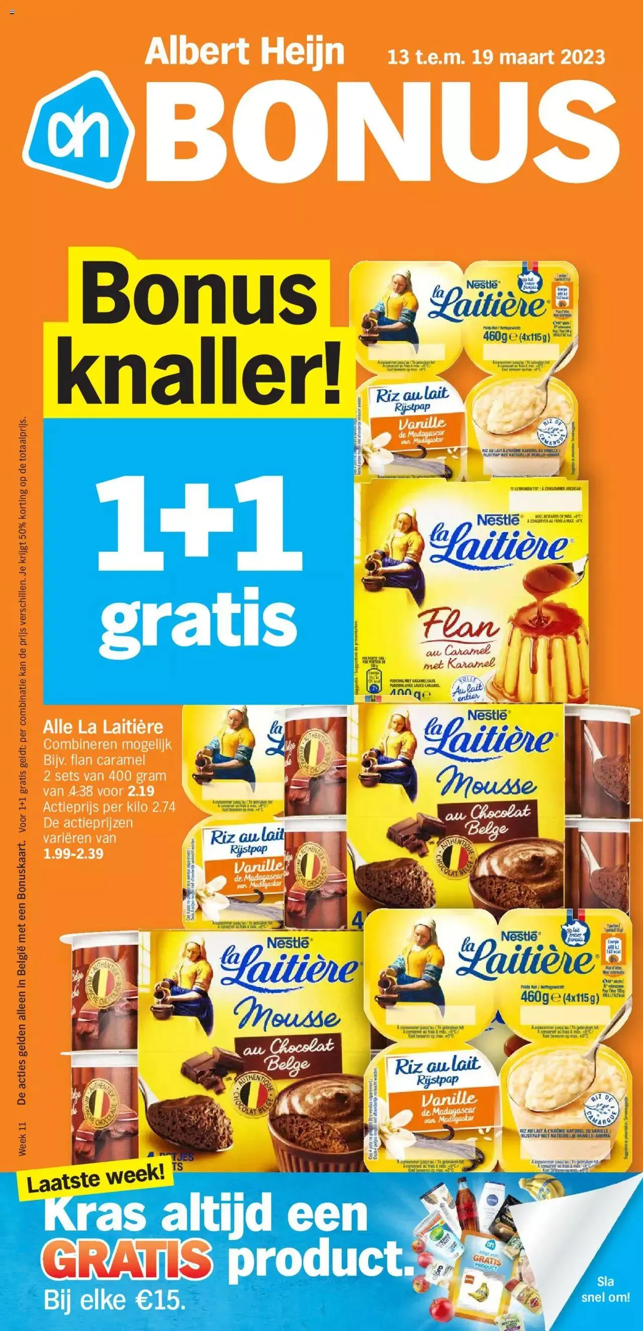 Albert Heijn folder week / de la semaine 11 van 19 maart tot 31 december 2023 - folder pagina 1