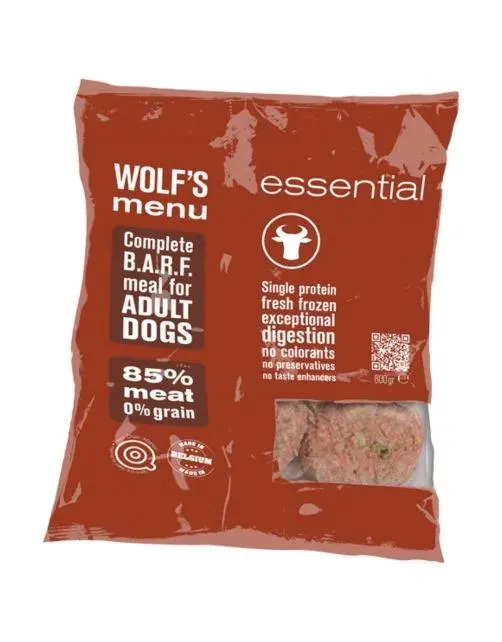 Wolf's Menu Essential - Diepvriesvoer - Rund 800 g