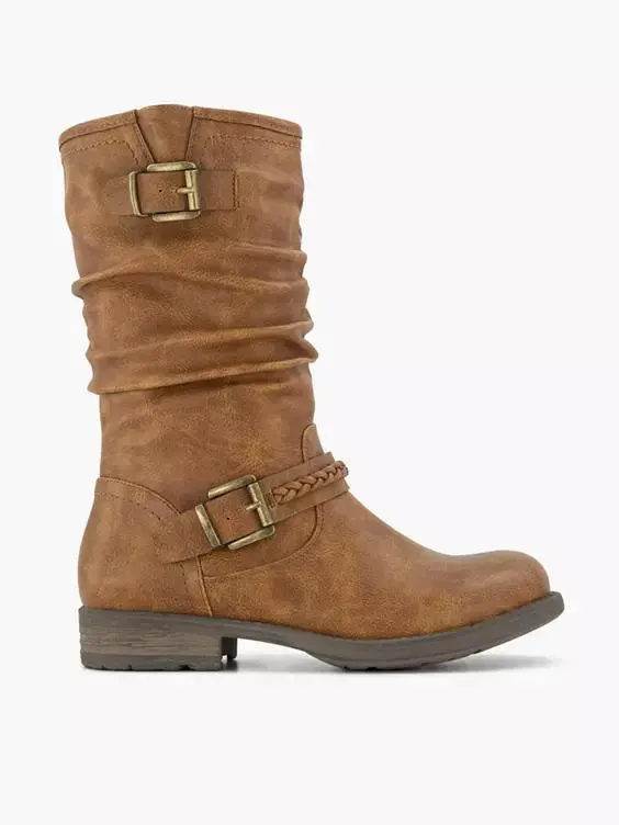 Donkerbruine laars siergesp