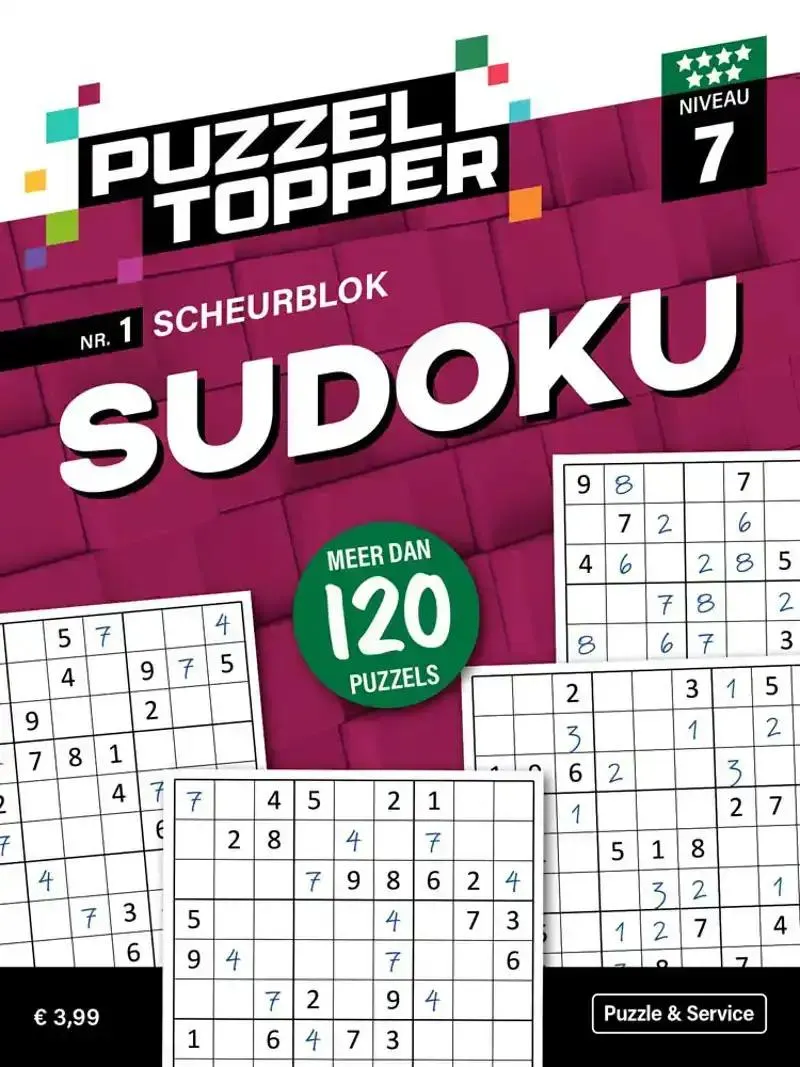 Puzzelblok sudoku 7 punt nr.1 puzzeltopper