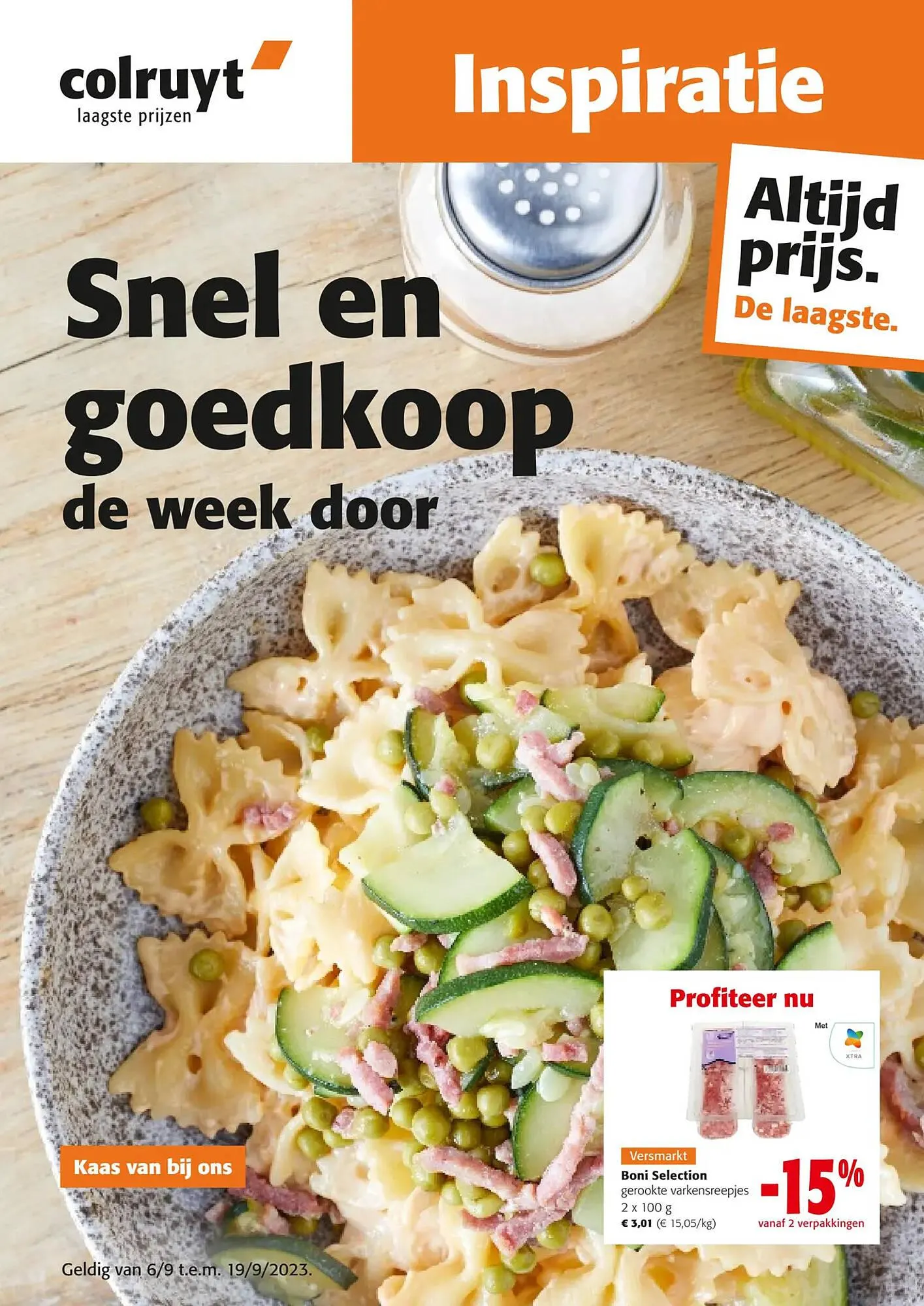 Colruyt Inspiratie folder van 6 september tot 19 september 2023 - folder pagina 1