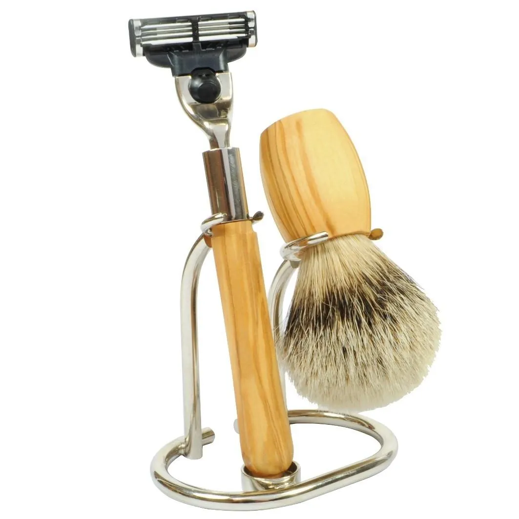 Shavingset Olive Wood