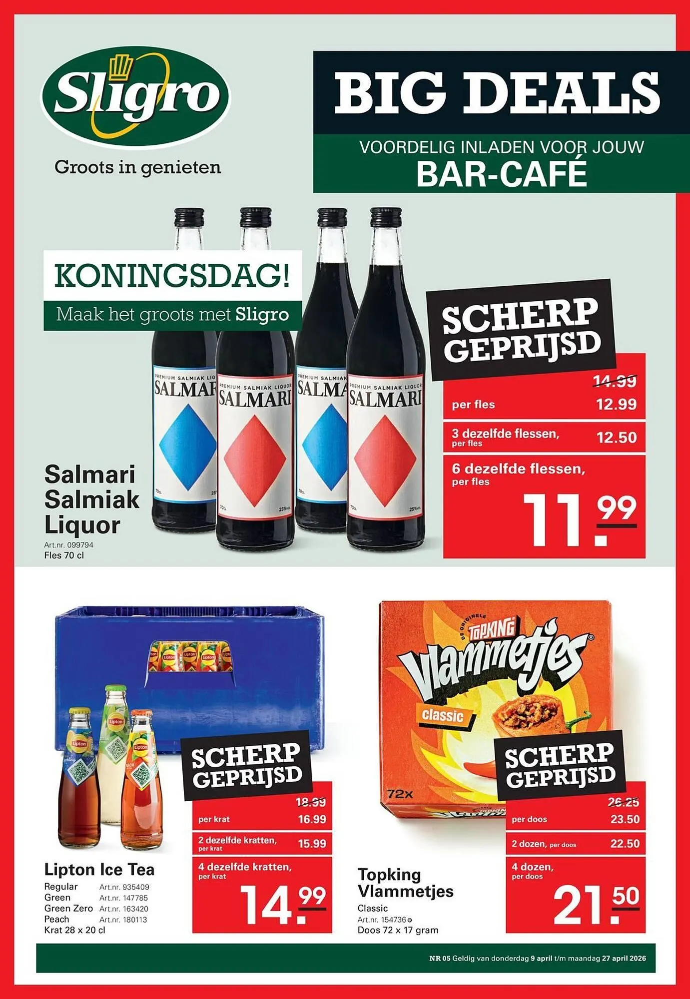 Sligro folder van 9 april tot 27 april 2026 - folder pagina 1