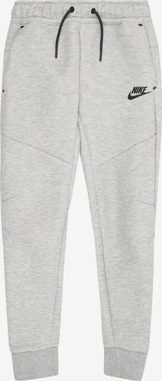 Nike Sportswear Tapered Broek 'TCH FLC' in Grijs Gemêleerd