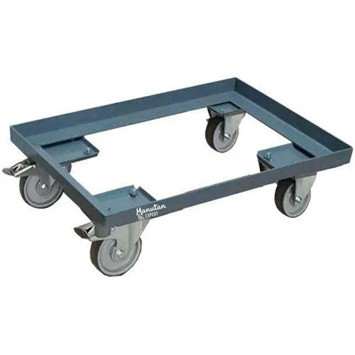 Bakkenwagen staal voor euronormbakken - 250 kg - Manutan Expert