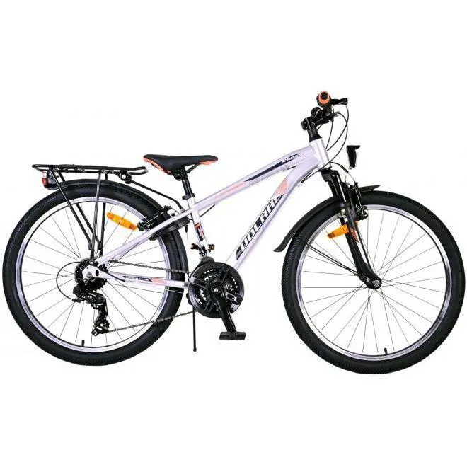 Volare Cross Kinderfiets - Jongens - 24 inch - Zilver - 18 versnellingen - Twee handremmen