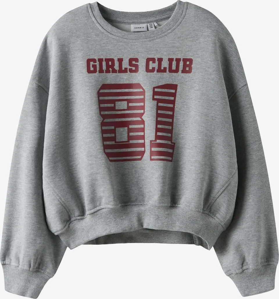 NAME IT Sweatshirt 'NKFTAYA' in Grijs Gemêleerd