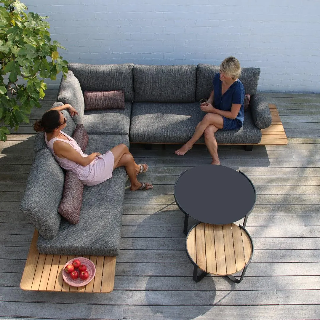 Miami loungeset charcoal mat